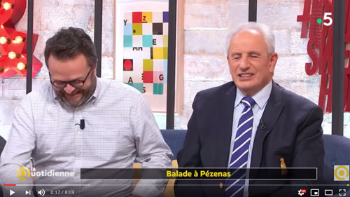 Balade à Pézenas dans l’émission de télé La Quotidienne sur France 2